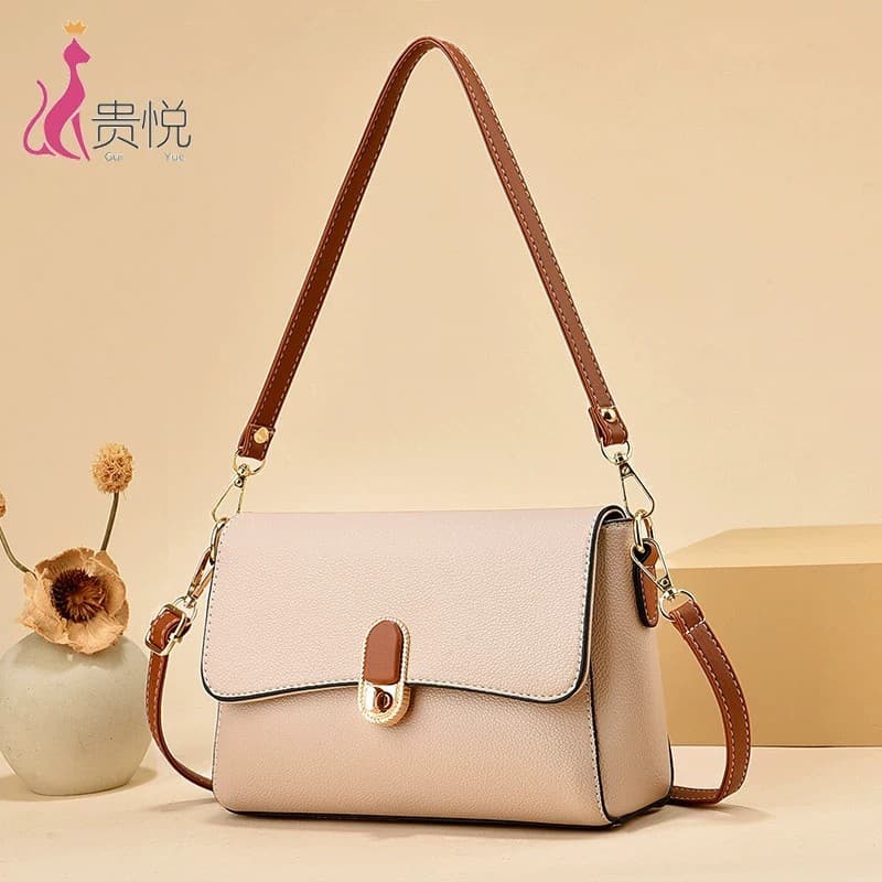 High-End moda simples All-Match um ombro axilas saco feminino 2026 primavera couro macio Commuter Cross-corpo