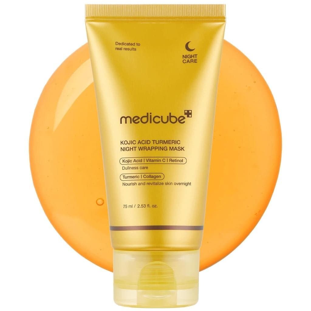 Máscara em Cubo para Uso Noturno com Ácido Kójico, Cúrcuma e Vitamina C - Máscara Peel-Off | Ilumina e protege a pele do