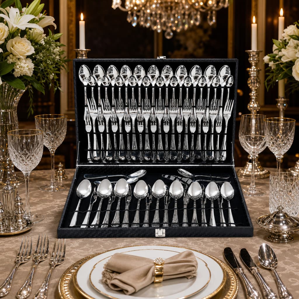 Conjunto 76 Talheres Prime Inox premium