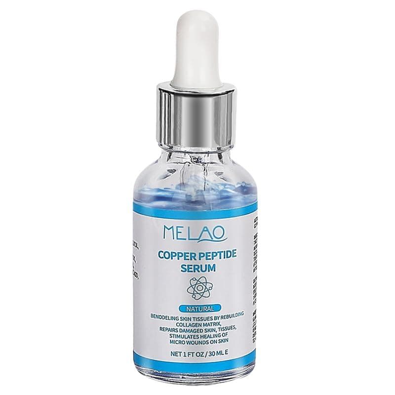 Sérum de Peptídeos de Cobre para o Rosto - Firmador, Reparador, Estimulante de Colágeno - com Ácido Hialurônico - 1 Fl O