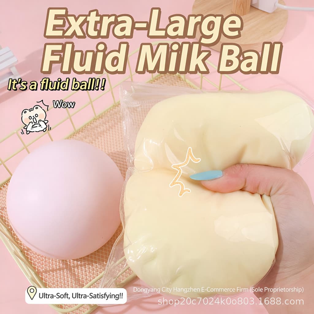 [Relaxation Guaranteed] Giant Stress Ball/Slimy Squishy Toy/Mud Bun - Popular Xiaohongshu Stress Relief Toy