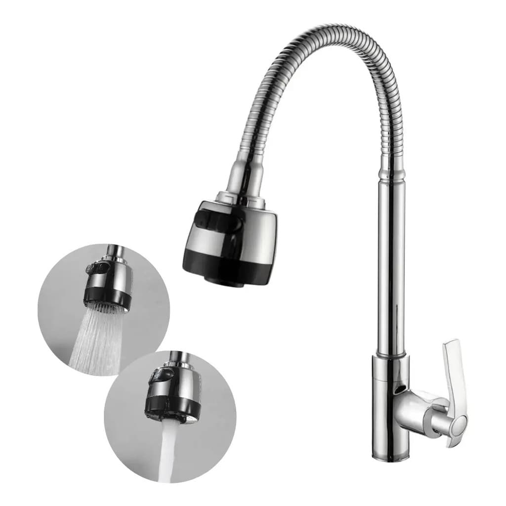 Torneira Flexível Aço Inox Gourmet Para Cozinha Luxo Banca