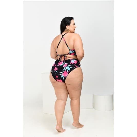Biquini Cruzado Nas Costas Cintura Alta Plus Size M G GG EXG G1 G2 (36 AO 56)