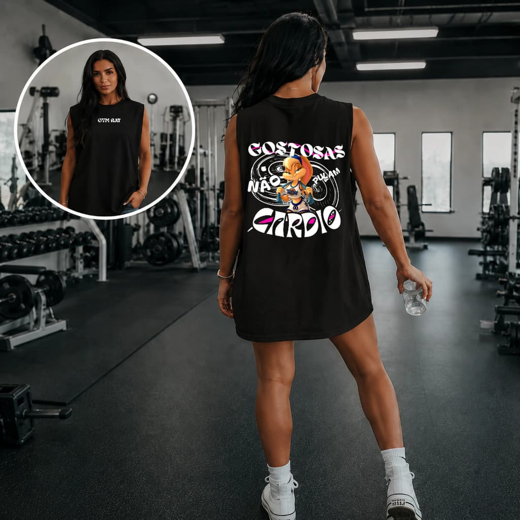 Regata Feminina Fitness - Gostosas Não Pulam Cardio