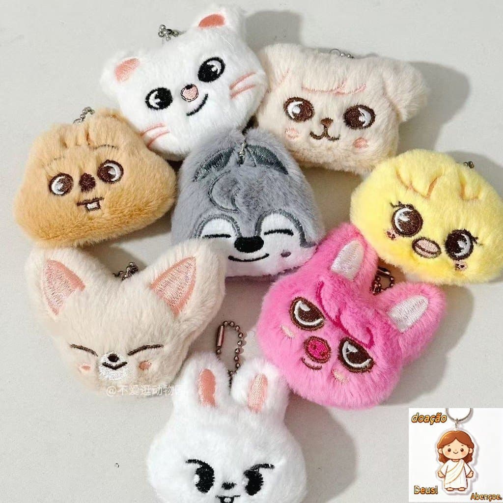 Pingente De Chaveiro De Boneca De Pelúcia Kpop Idol Stray Kids