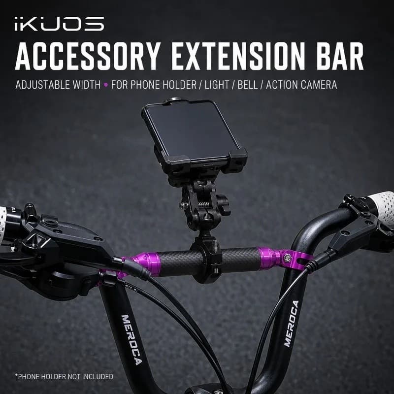IKUOS Extensor De Guidão De Bicicleta De Fibra De Carbono M Bar Suporte De Extensão Dobrável Para Telefone Leve Computad