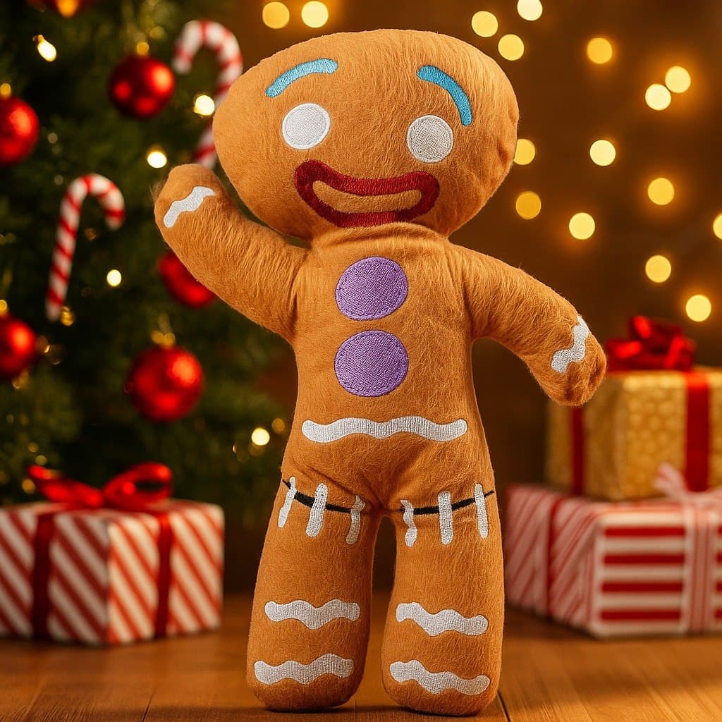 Pelúcia Homem Biscoito 30cm, Decoração de Natal