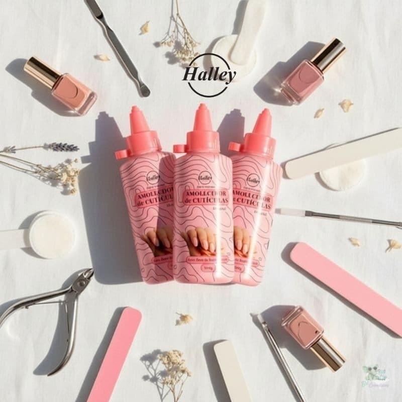 Halley Kit 3 Amolecedor de Cutículas com Bico Dosador 100g cada