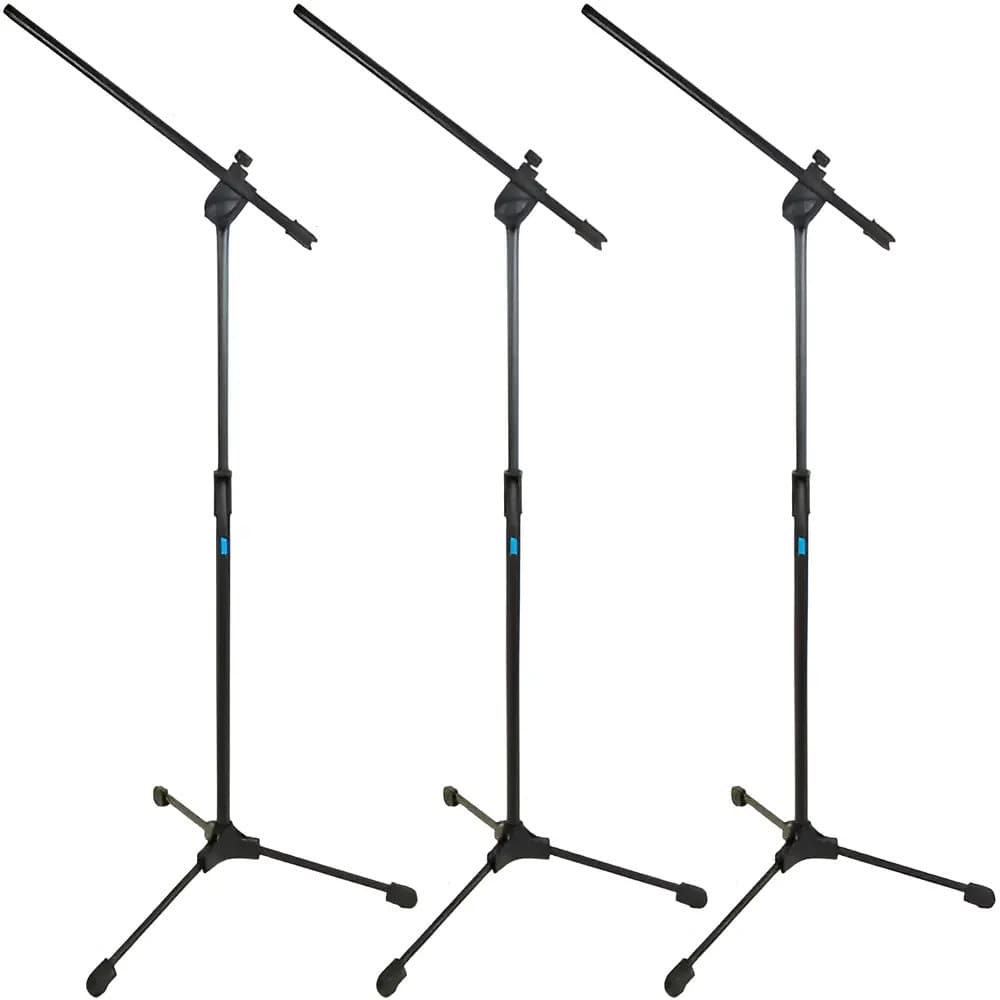 Ask Kit 3 Pedestal Girafa Para Microfone Ask Tps Promção Cor Preto