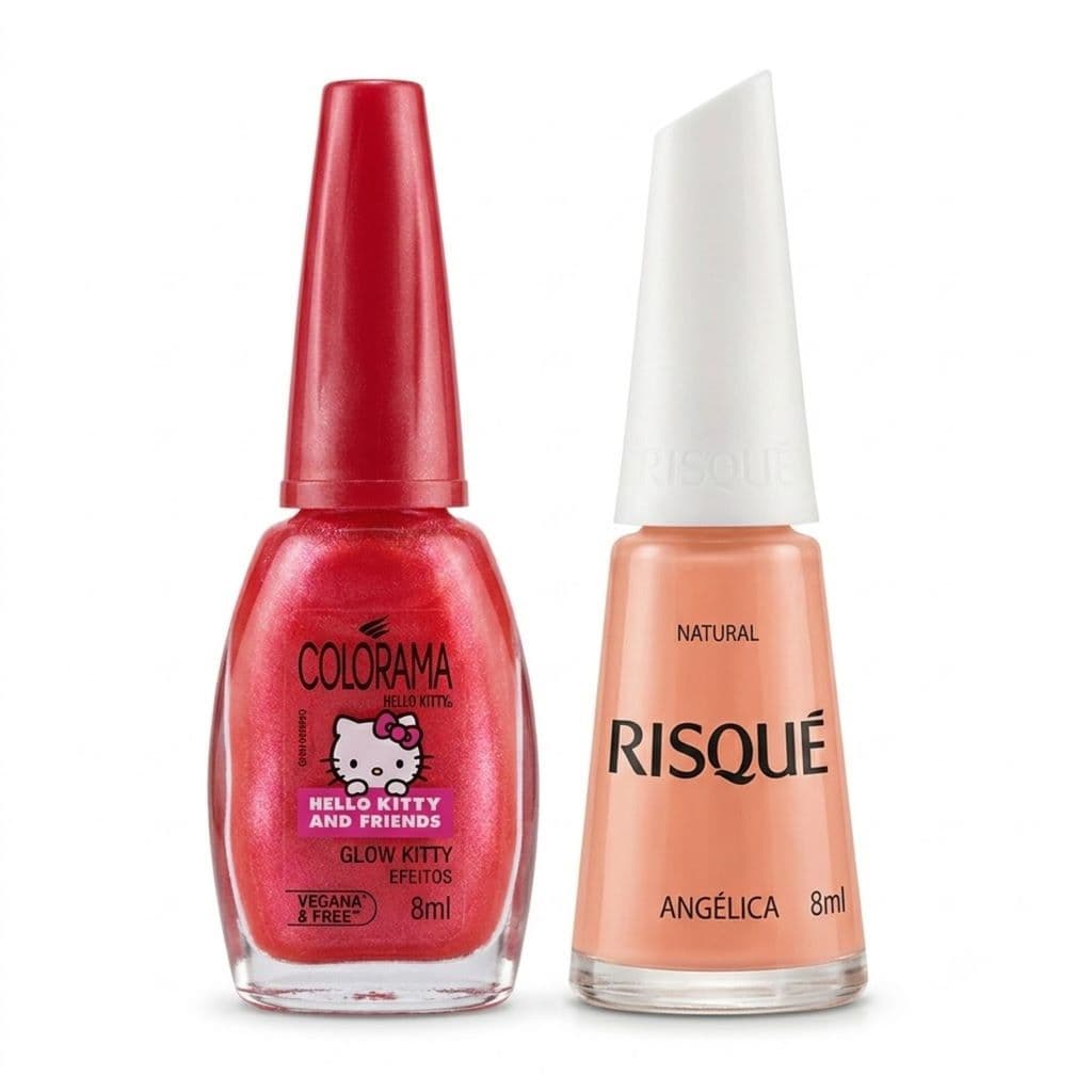 Kit Esmalte Colorama Glow Kitty E Risque Angelica 8ml