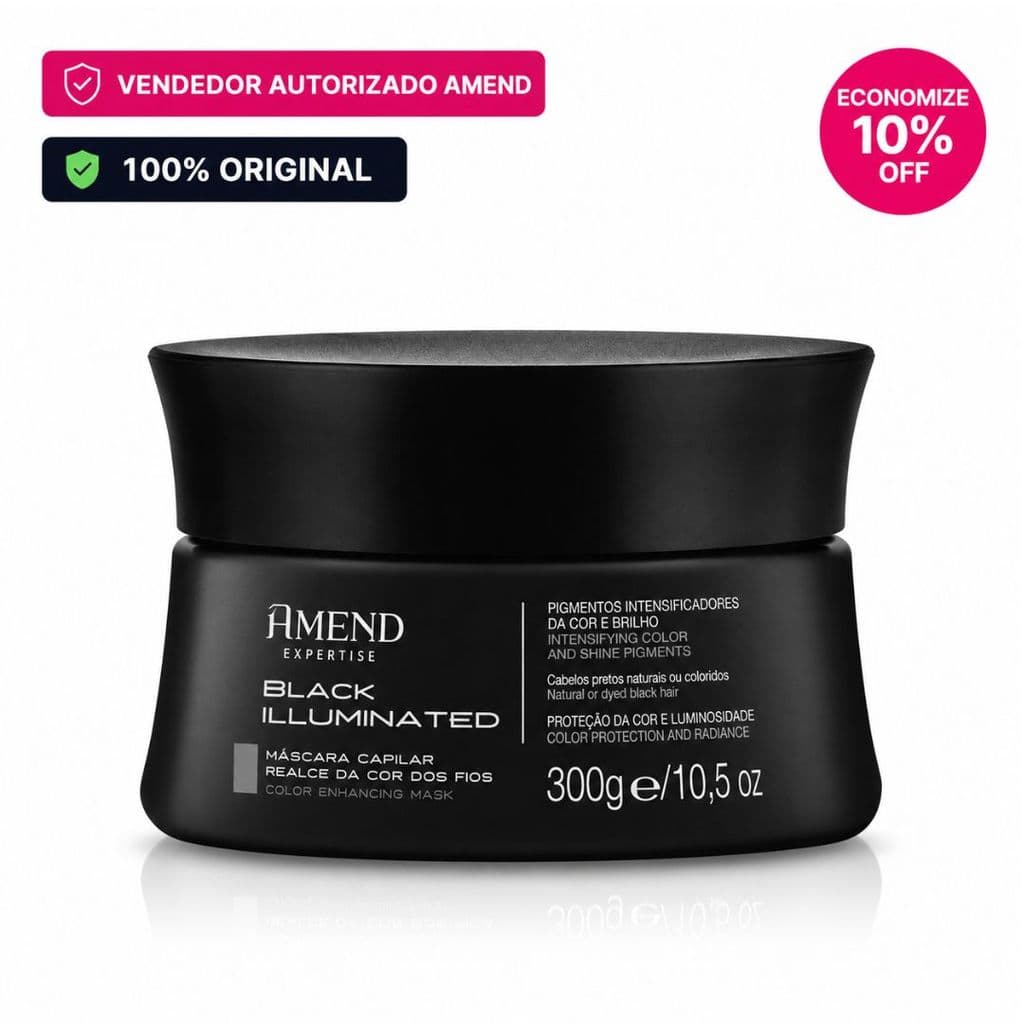 Mascara Amend Cosmetics Expertisse Realce Da Cor Black Illuminated 300G