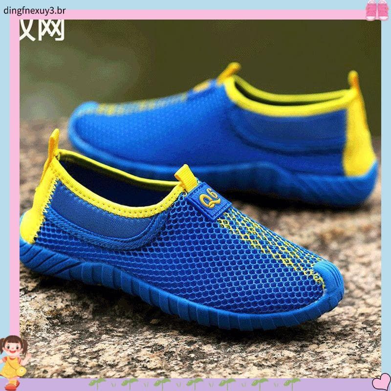 Crianças sapatos meninos correndo sapatos de rede respirável malha folga verão novo estilo Casual crianças sapatos líqui