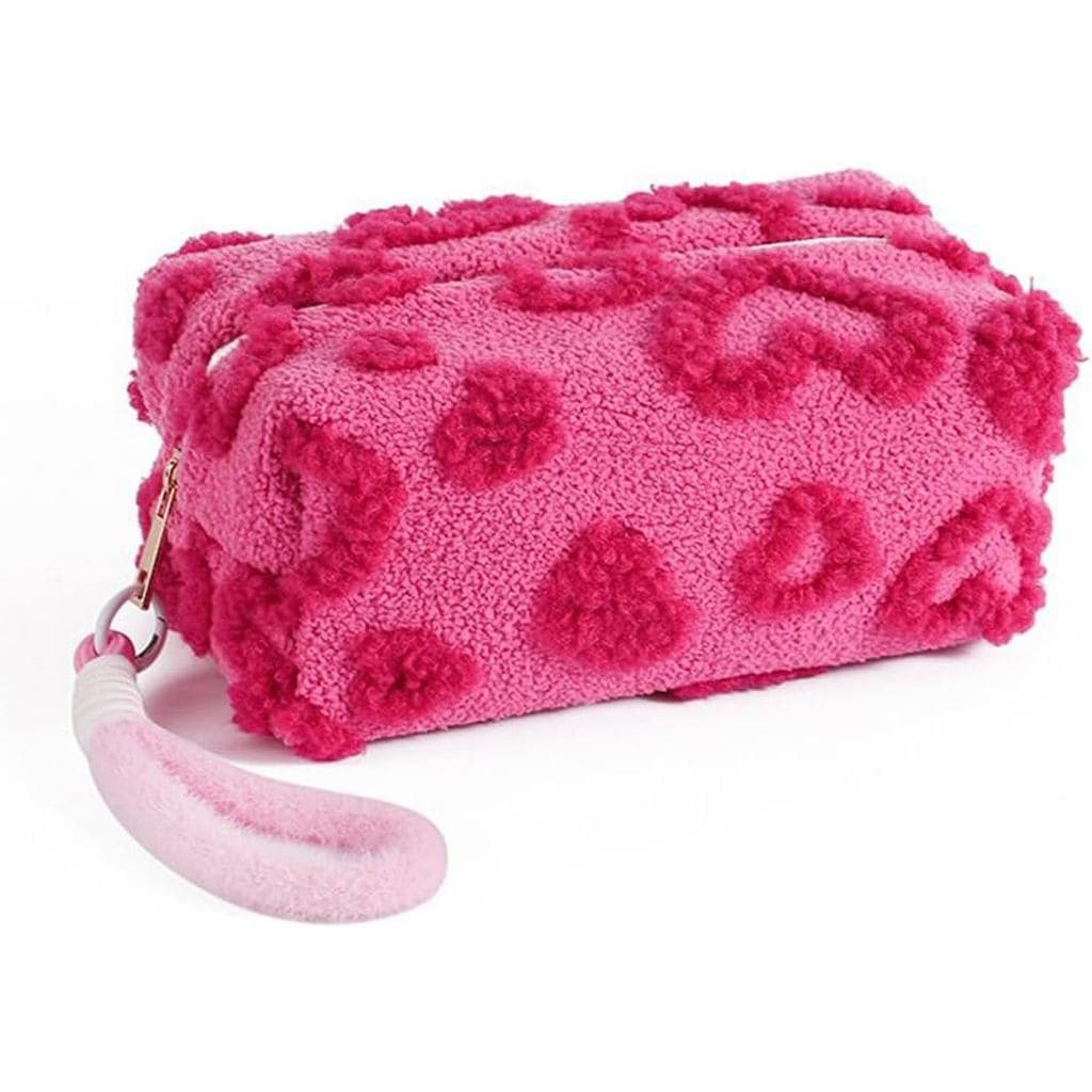 SxoSyoPlushMakeupBags,oetiases,PinkHeart | allBagforPurse,SoftandThik,PurseOrganizerPouhes,MakeupBrushesase