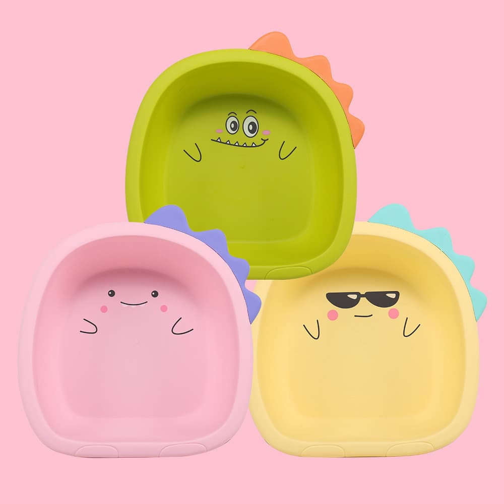 Lavatório de bebê dos desenhos animados recém-nascidos lavagem bunda dedicado PP bacia doméstico bebê engrossado criança