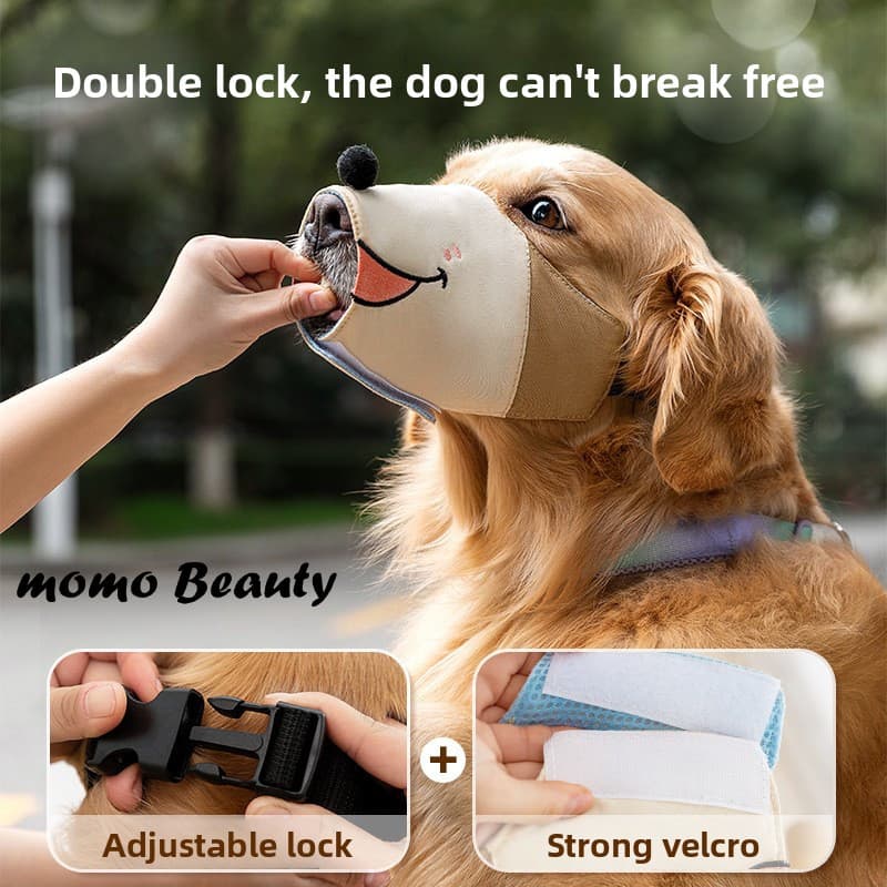 Focinheira de lona fofa para cães, anti-mordida, anti-latido, anti-comer, para cães grandes, médios e pequenos.