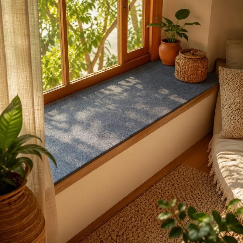 Tapete de Janela Autocolante Estilo Boho e Conforto Natural - Passadeira Adesiva 40/60cm
