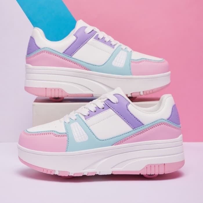Exclusivamente para crianças sapatos Runaway estudante quatro rodas rolo sapatos de skate meninos meninas sapatos de ska