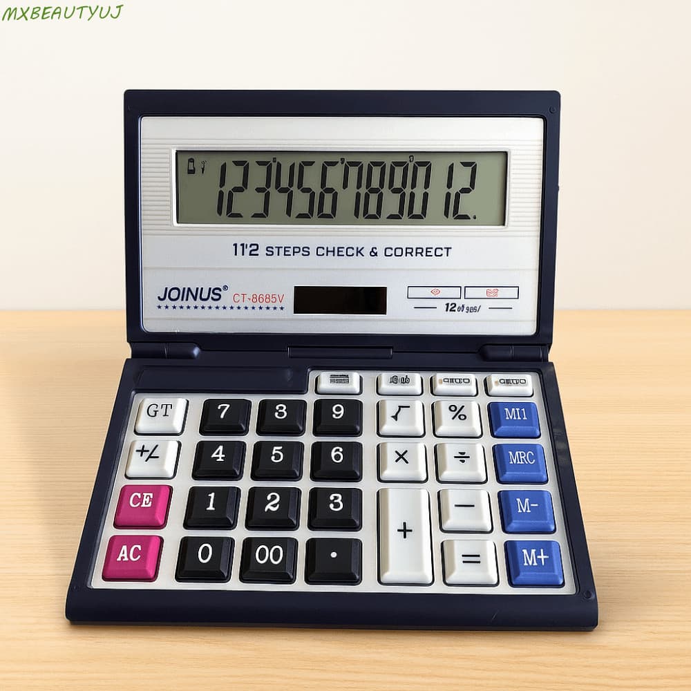 Calculadora Solar MXBEAUTYUJ , Dobrável Portátil De Escritório Financeiro De 12 Dígitos