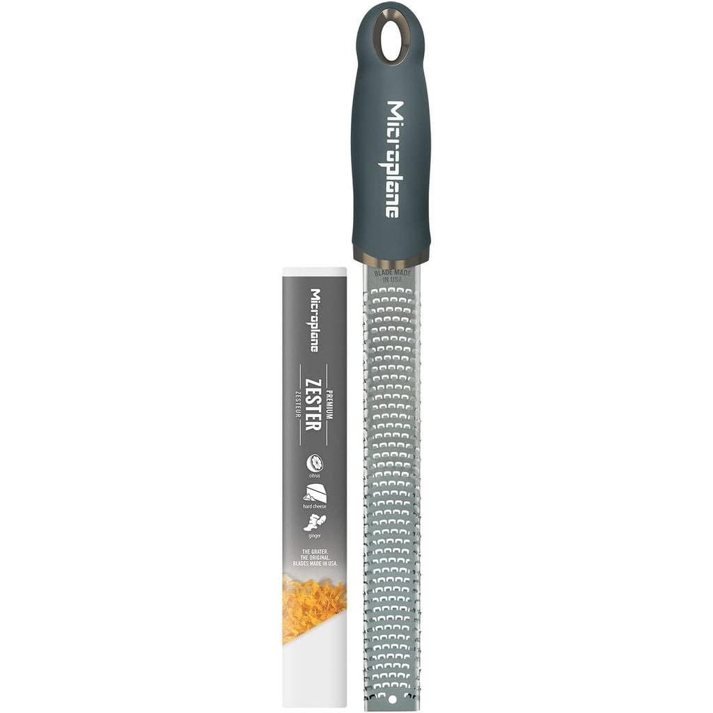 Microplane Premium Classic Series Zester 18/8, Preto - Ralador de Limão e Queijo e Ralador de Vegetais - Cítricos, Queij