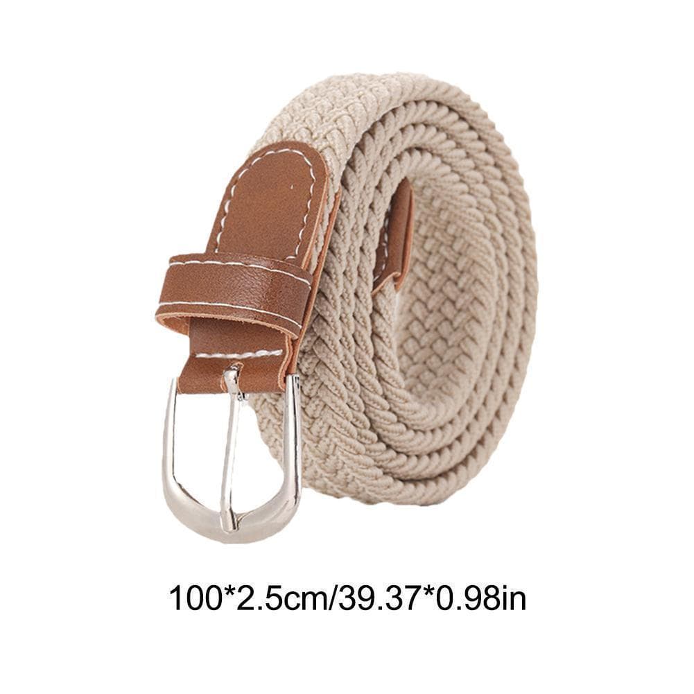 Masculino Feminino Trançado Cinto Elástico Casual Lona Vogue Malha Estiramento Tecido Y7h3