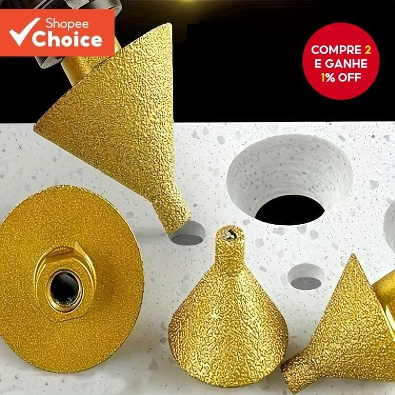 Broca De Diamante Cônica-Copo M14 50mm Para Máquinas De Cerâmica E Esmerilhamento