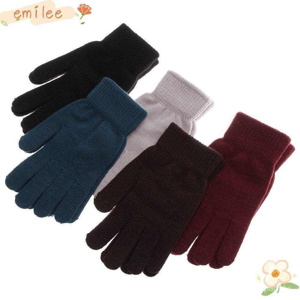 EMILEES Lã Tricotada Presentes Aquecedor Térmico De Pulso Engrossar Mittens