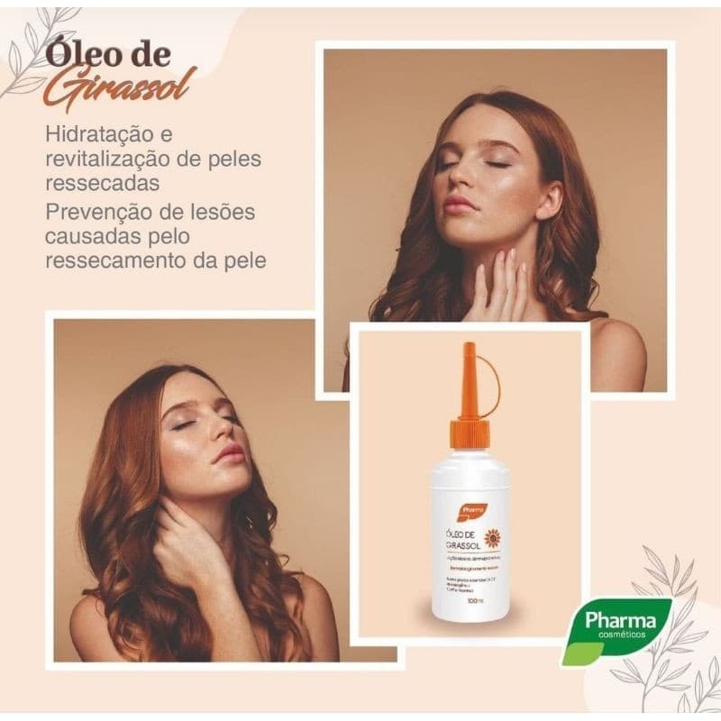 Óleo Corporal De Girassol Pharma 100ml Hidratação Revitalização Da Pele