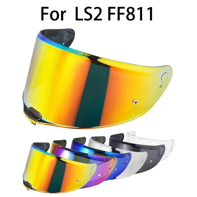 Para LS2 FF811 Viseiras Rosto Cheio Capacete Da Motocicleta Lente Colorida Preto Prata Viseira Original