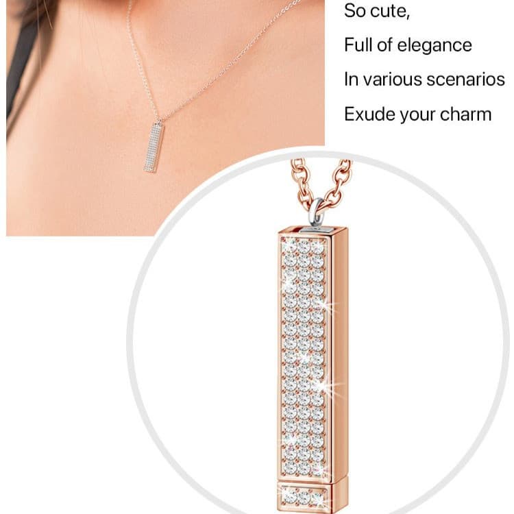 [Personalizado e Elegante] [Joia Personalizada] Colar Duplo Ajustável com Pingente Gravável/Colar Feminino/Presente