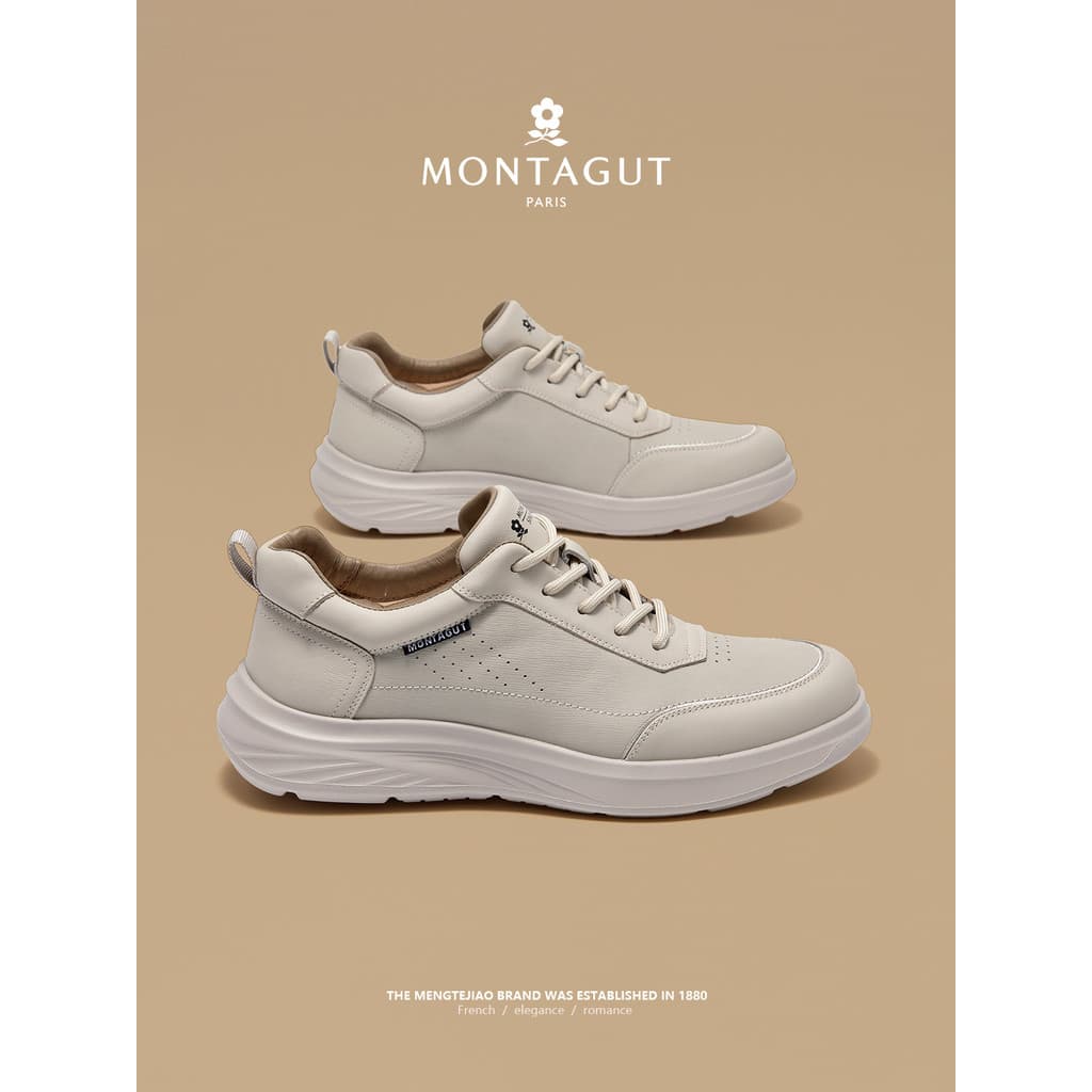 Montagut 2026 novo estilo sapatos masculinos de couro genuíno marca sapatos casuais primeira camada de couro High-End ne