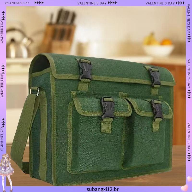 Bolsa para eletricista de lona, grossa, resistente ao desgaste, canteiro de obras, reparo de madeira, instalação, multif