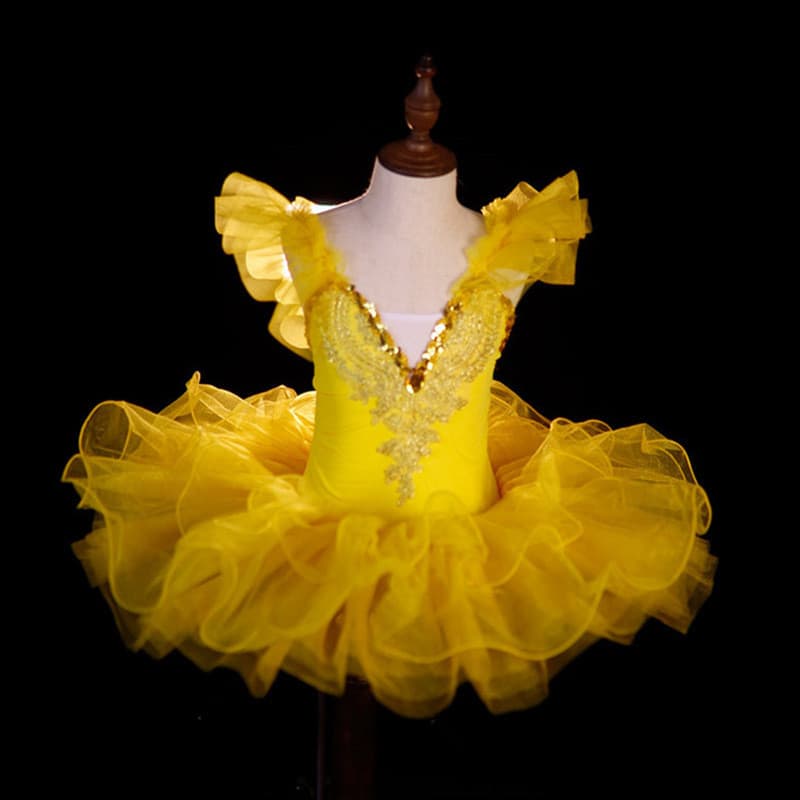 Meninas saia de balé novo estilo saia de gaze Pettiskirt infantil desempenho traje criança pequeno cisne dança dia das c
