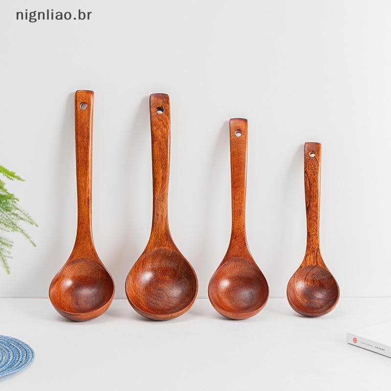 nignliao Pá De Madeira Colher Não Sti Longo Arroz Espátula Cozinha Utensílio Mão Mexer Fritar Ferramentas Conjuntos Pane