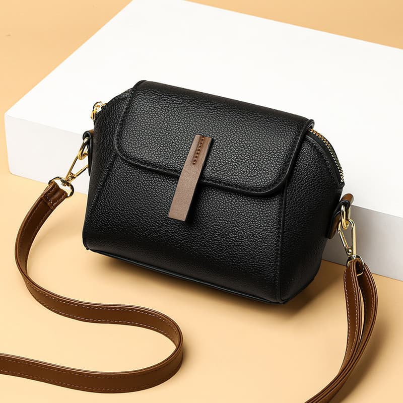 Bolsa 2025 primavera novo estilo saco na moda saco do mensageiro de couro macio pequeno saco elegante All-Match nicho om