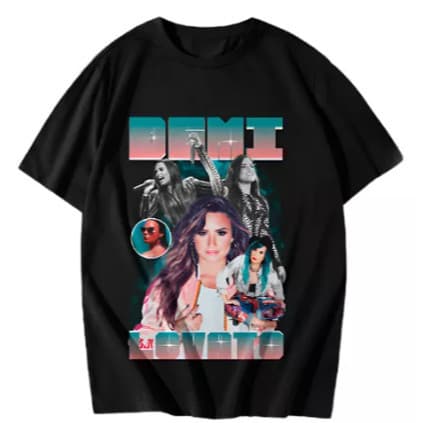 Camiseta  Demi Lovato Cantora Pop Blusa Unissex Camisa 100% Algodão