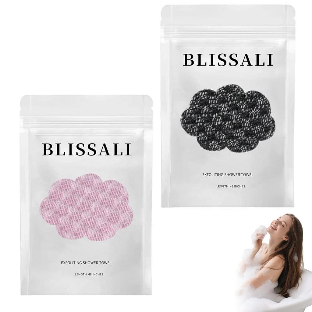 Toalha Esfoliante Blissal, Toalha Esfoliante 2 em 1, Toalha Esfoliante Facial de Alta Qualidade, Toalha Esfoliante Bliss