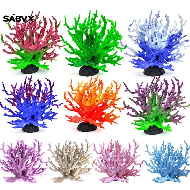 SABVX Resina Simulação Mini Coral Micro Paisagem Tanque De Peixes Estrela Do Mar Decorações Decoração Aquário Ornamentos