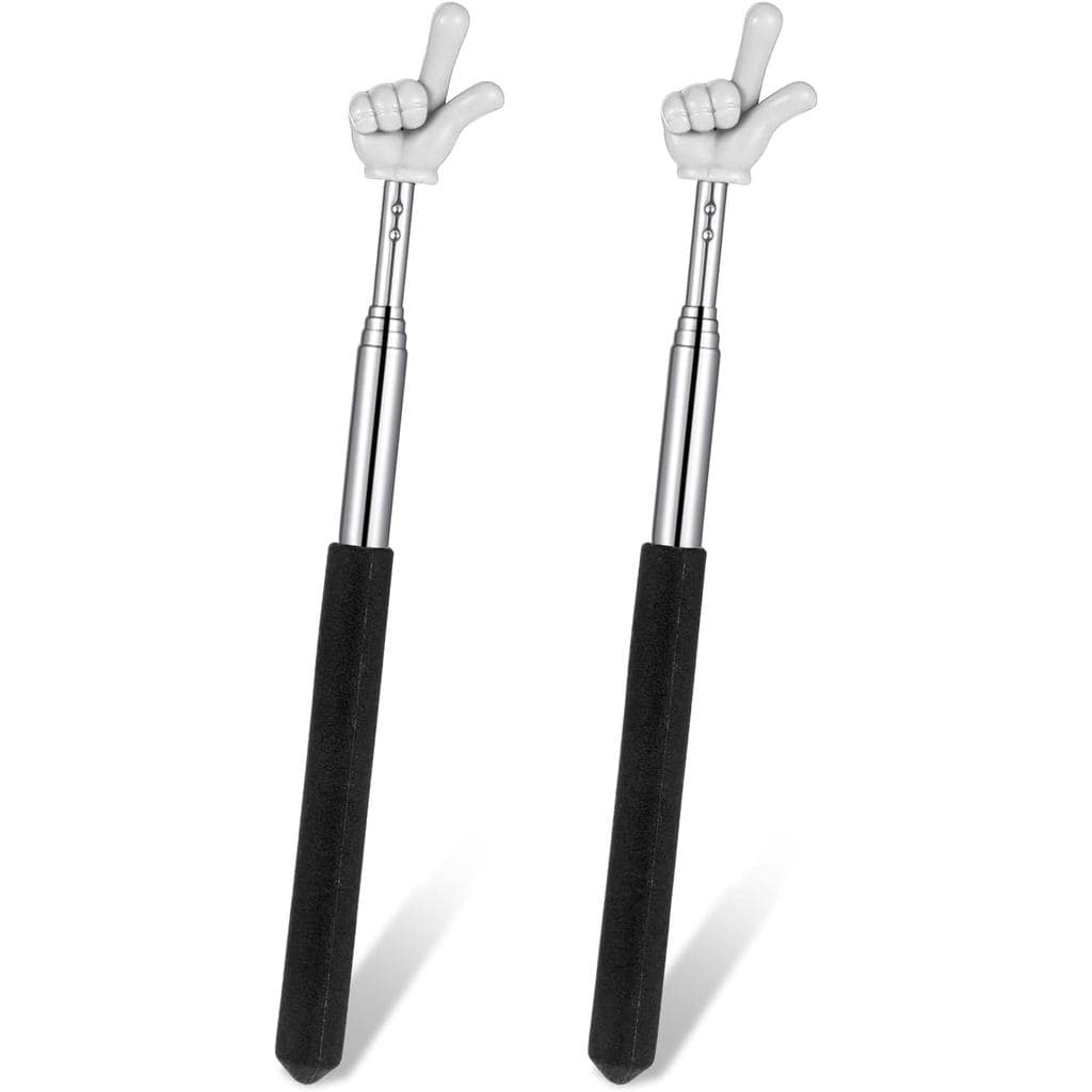 Ponteiro Telescópico para Professores - 2 Peças de Ponteiro Extensível, Mini Ponteiros de Dedo para Sala de Aula, para E