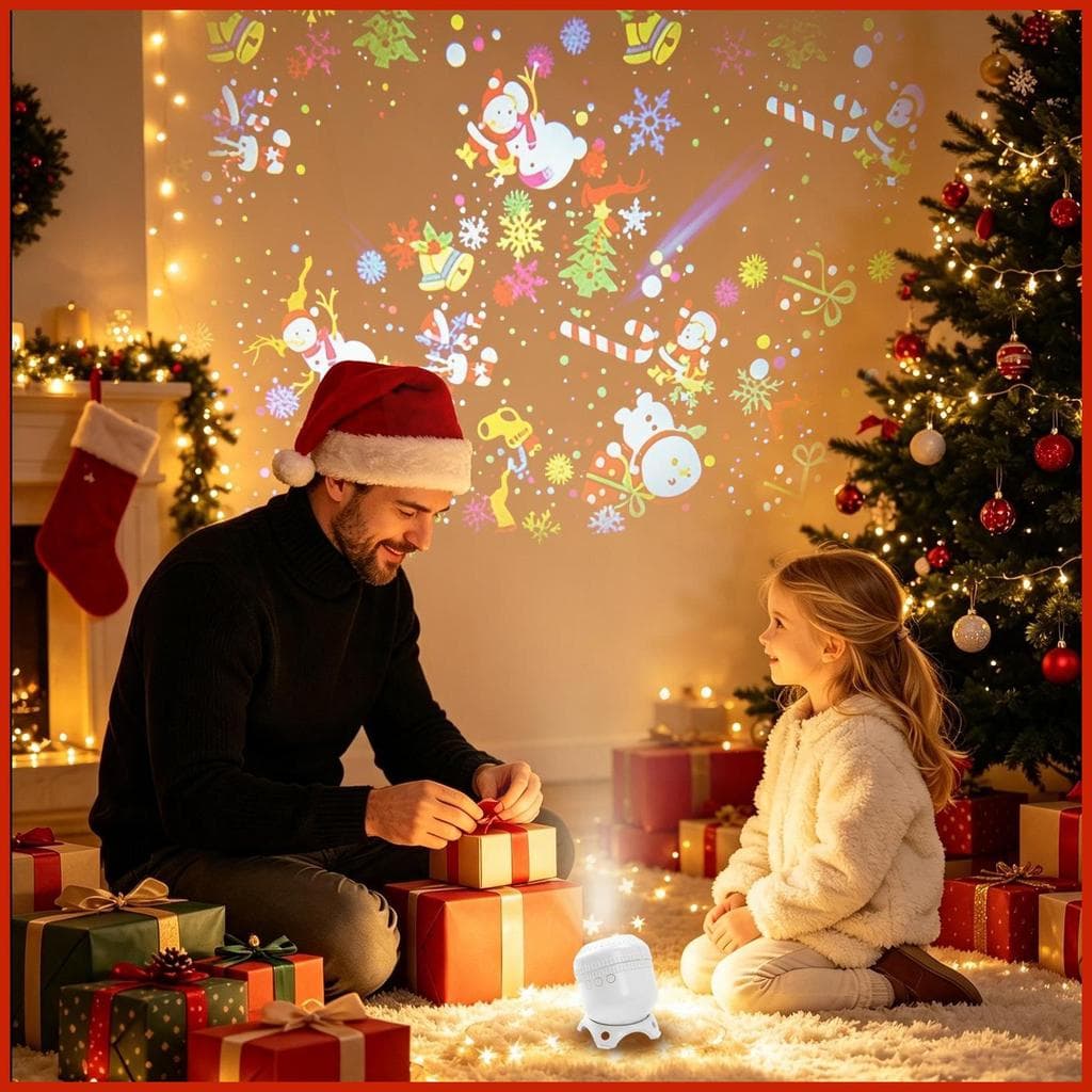 Projetor Luz Feriado Iluminação Dinâmica Decorações De Natal Para Casa Teto Sala Estar habke1br