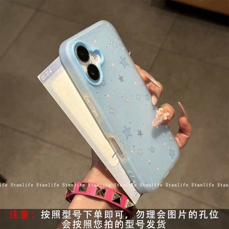 Capa de Telefone 2 em 1 com Estampa de Estrelas em Tela Cheia para Infinix Smart 20 10 HD Plus 9 8 HD Pro 7 6 HD 5 Zero