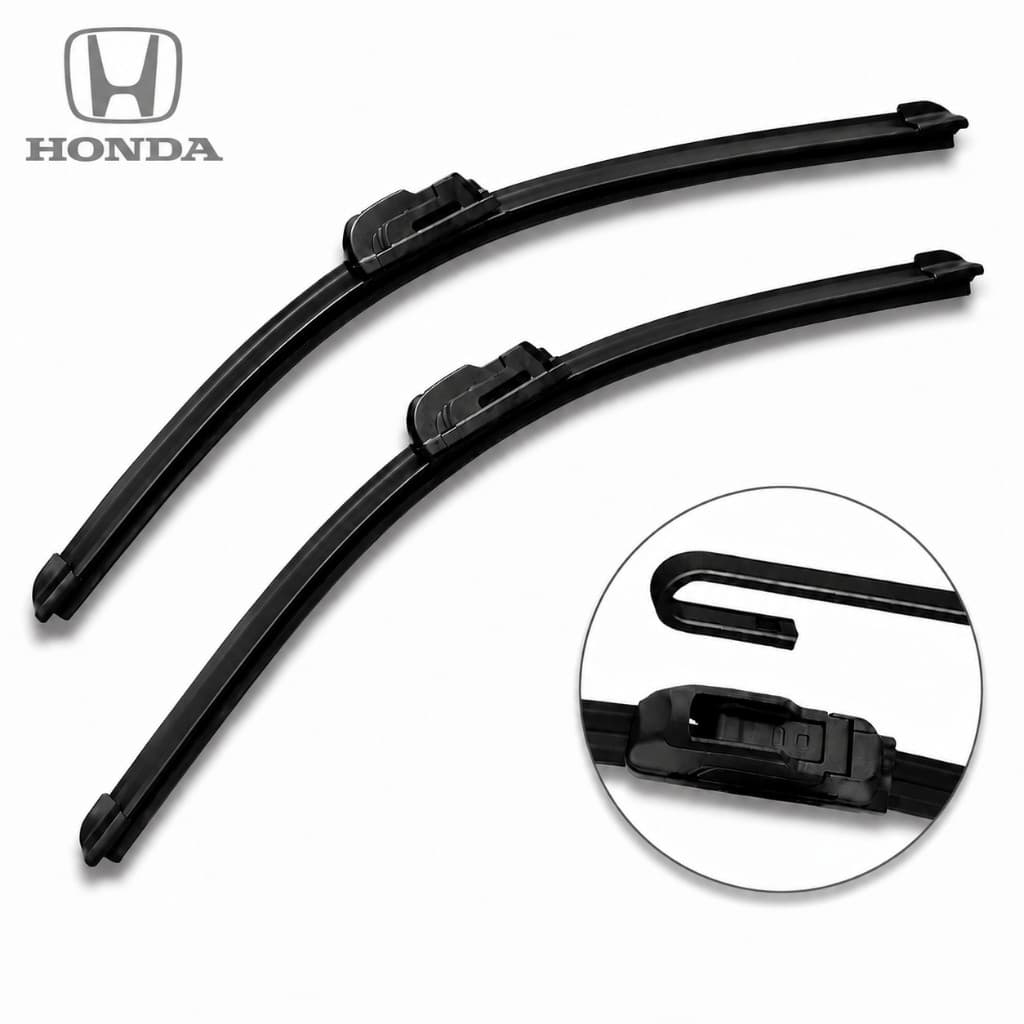 Par Palhetas Limpador Para-brisa Silicone Limpeza Silenciosa Modelos Honda