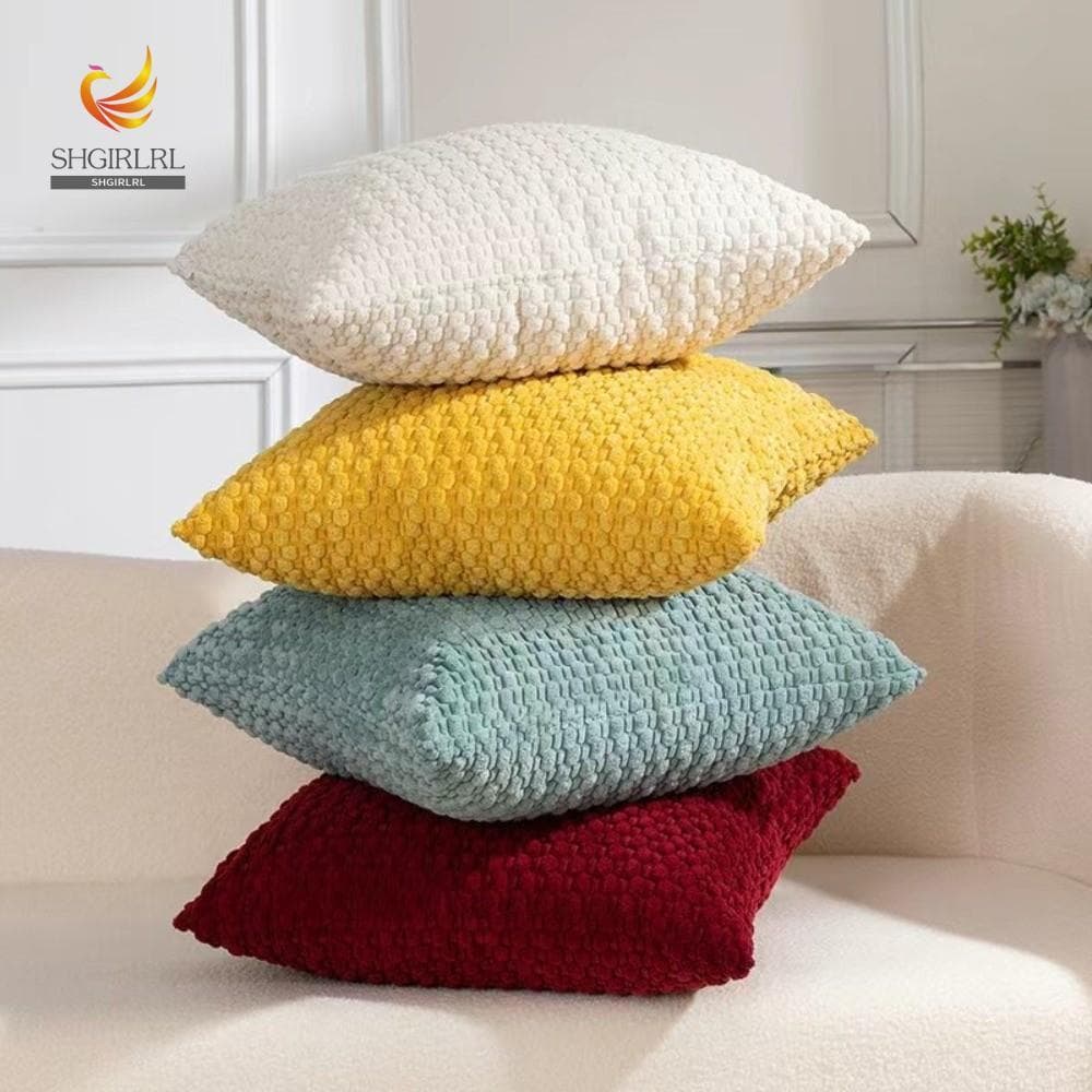 Fronha SHGIRLRL , Com Capas De Almofada De Veludo Zíper , Capa Para Decoração De Sofá , Travesseiro De Pelúcia