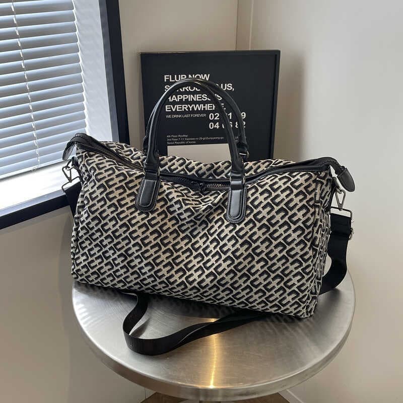 Grande saco de viagem feminino Super grande capacidade simples versão coreana saco de ginásio estudante uniforme residen