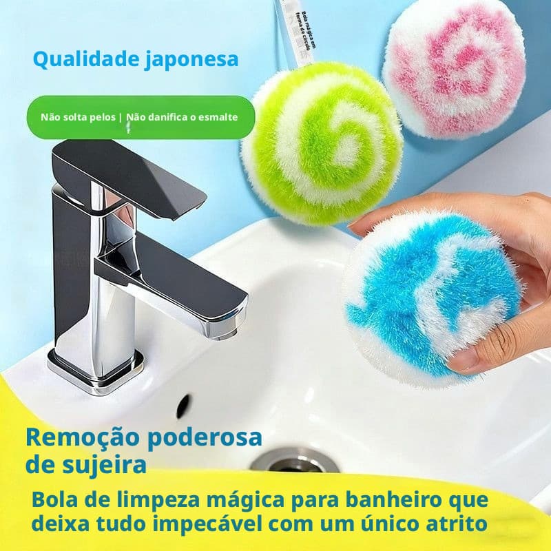 Bola de limpeza, limpador de fendas de pia e banheiro, limpador de torneiras de três cores.