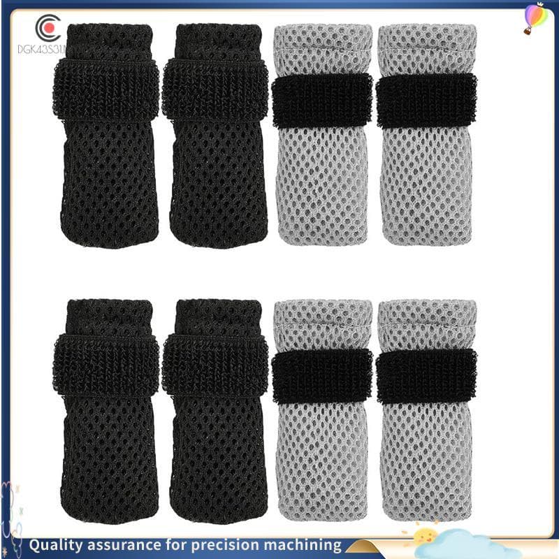 [hukou33] Luvas Para Gatos , Sapatos , Botas , 8 Peças , Capas De Garras De Gato , Meias , Malha Respirável Ajustável Fi