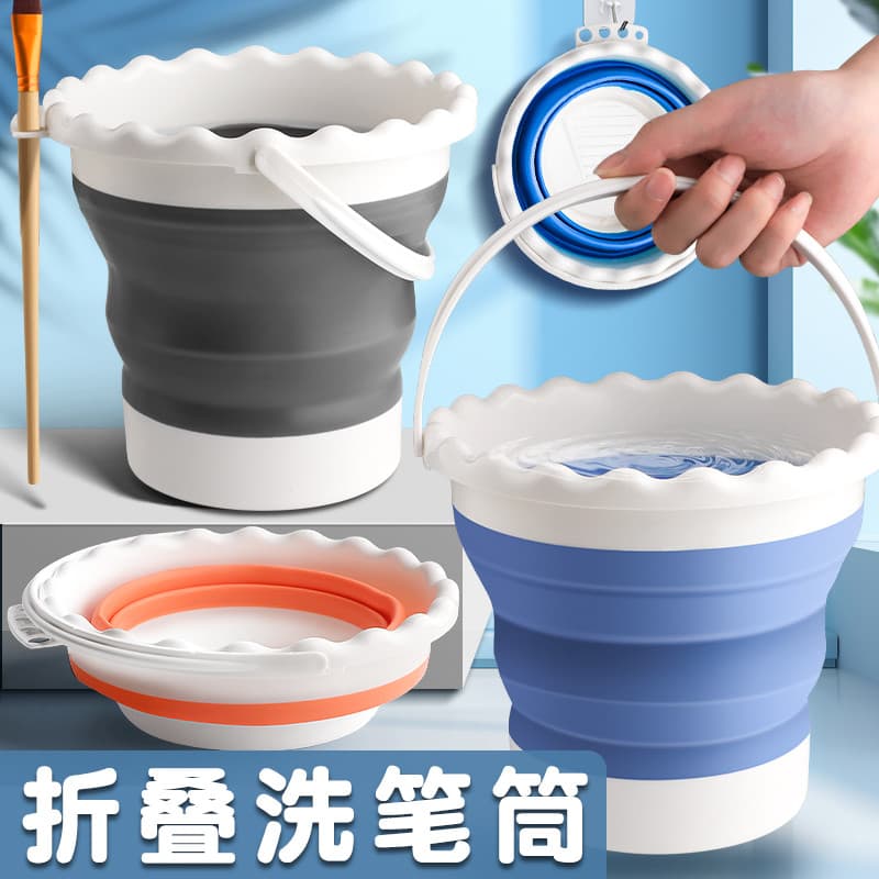 Suporte para caneta Shabu Porta-canetas para estudantes de arte Balde de guache dedicado Balde de Silicone Balde de pint