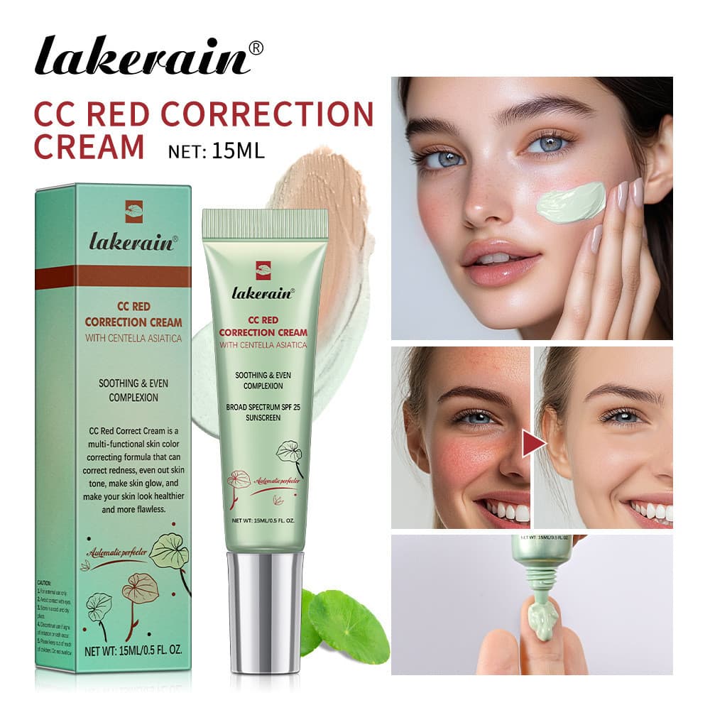 Creme hidratante de 3 cores da Lakeraincc para uso internacional, leve, tonificante para a pele, corretivo pré-maquiagem