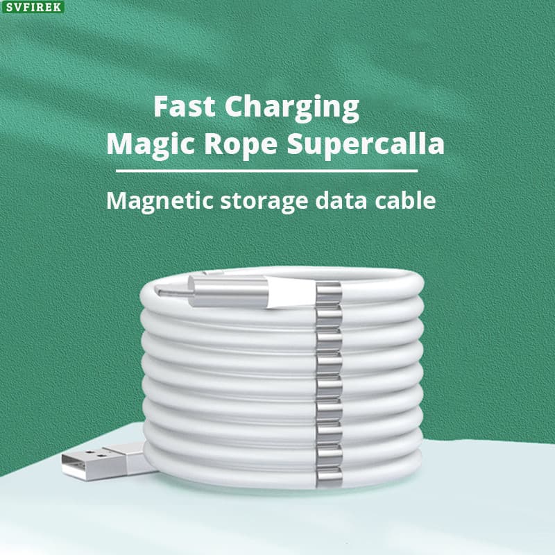 Cabo Carregador De Dados Super Calla Auto Enrolamento USB Absorção Magnética Magic De Carregamento Rápido