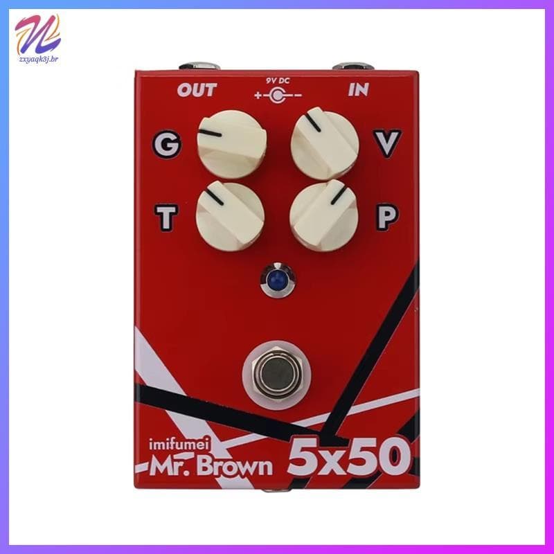 Pedal De Efeitos De Guitarra Elétrica De Distorção 5X50 De Alto Ganho 5150 Da Mr . Para Brown Som Marrom