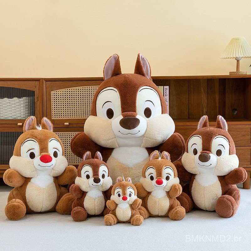 25cm-35cm Chip E Dale Bonecas Esquilos Brinquedo De Pelúcia Recheado Bonito Anime Plushies Macio Abraço Travesseiro Dorm